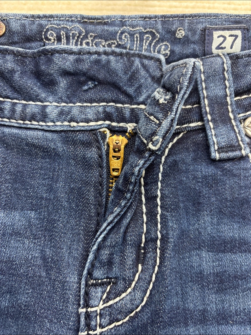 Miss Me | 27 boot Women's Classic Bootcut Jeans - Dark Blue Denim - Picture 4 of 11